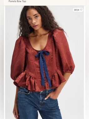 Free people Pamela Bow Blouse